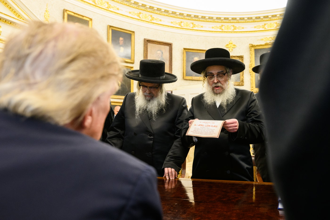 האדמו"רים במפגש עם הנשיא טראמפ