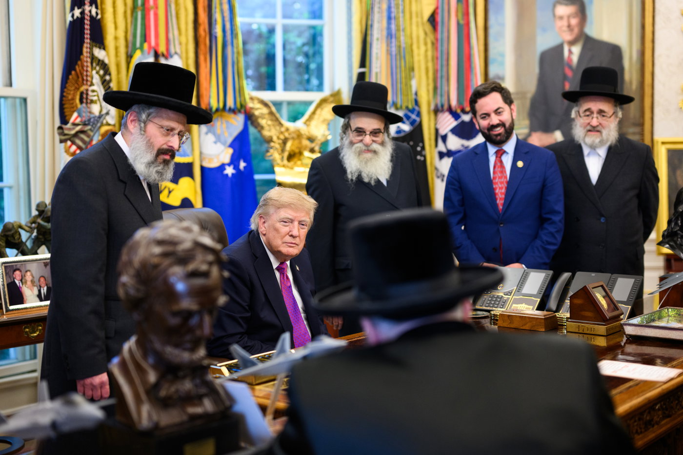 האדמו"רים במפגש עם הנשיא טראמפ