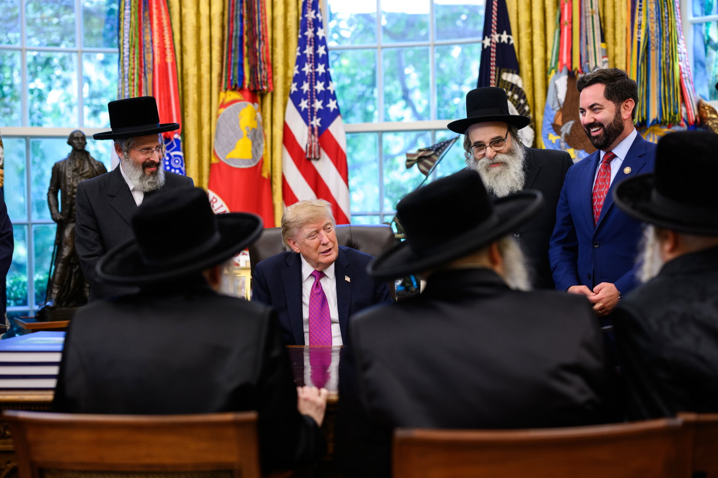 האדמו"רים במפגש עם הנשיא טראמפ