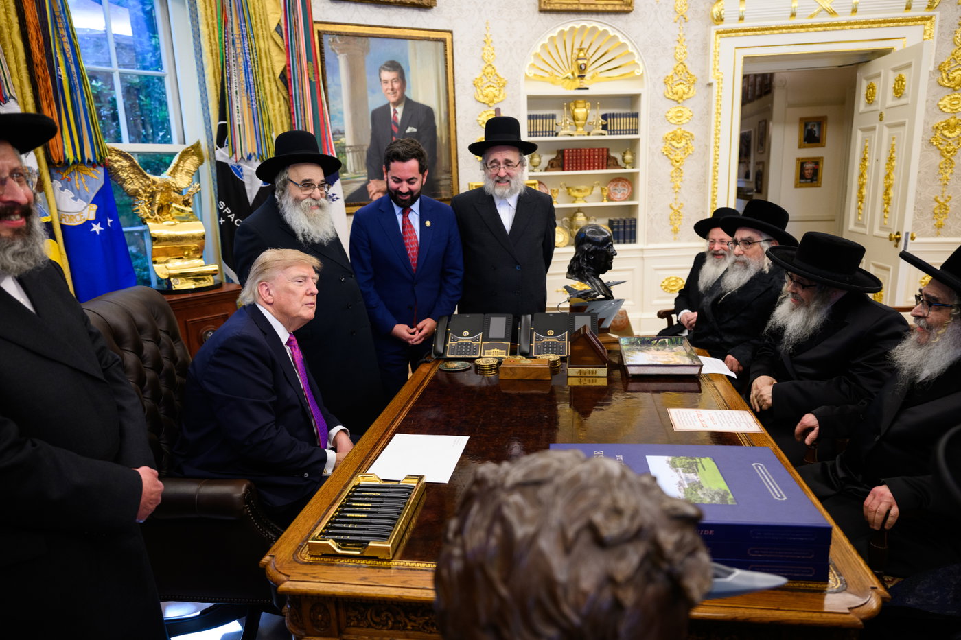 האדמו"רים במפגש עם הנשיא טראמפ