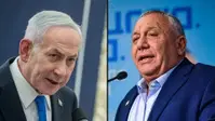 מימין גדי איזנקוט, משמאל בנימין נתניהו