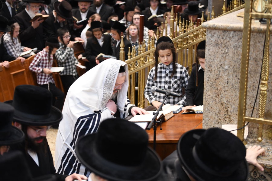 אחרי שעות של המתנה; הרה"צ מבעלזא ירד לפני התיבה לאמירת הסליחות | תיעוד ענק