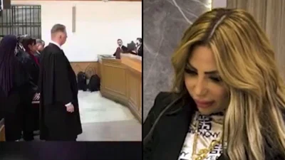 מימין שרה חליפה, משמאל בעת הקראת פסק הדין