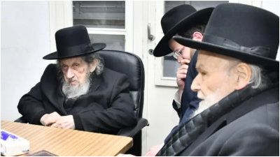 המנהיגים הגרמ"ה הירש והגר"ד לנדו; ביניהם: דוד שפירא | ארכיון