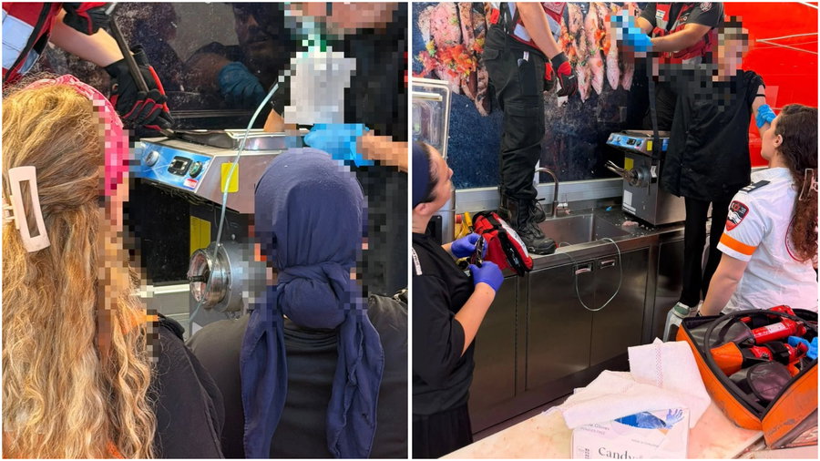 עובדת נלכדה במכונת בשר בקריית גת - כך החילוץ המורכב הסתיים בהצלחה