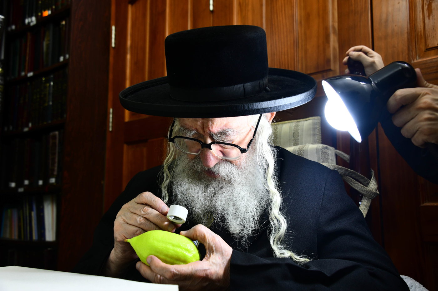 גדולי ישראל בקבלת אתרוגים לקראת חג הסוכות