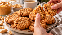 בלי קמח ובלי מיקסר: עוגיות חמאת בוטנים שדורשות רק 3 מרכיבים