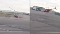שיעור טיסה טראומטי: המסוק הסתחרר והתרסק לעיני המצלמות