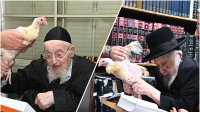 הגרמ"צ ברגמן והגרב"ד פוברסקי במנהג כפרות