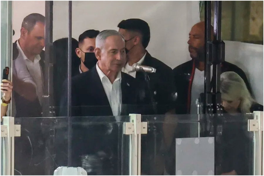 נתניהו בסליחות האחרונות בערב יום כיפור בכותל המערבי