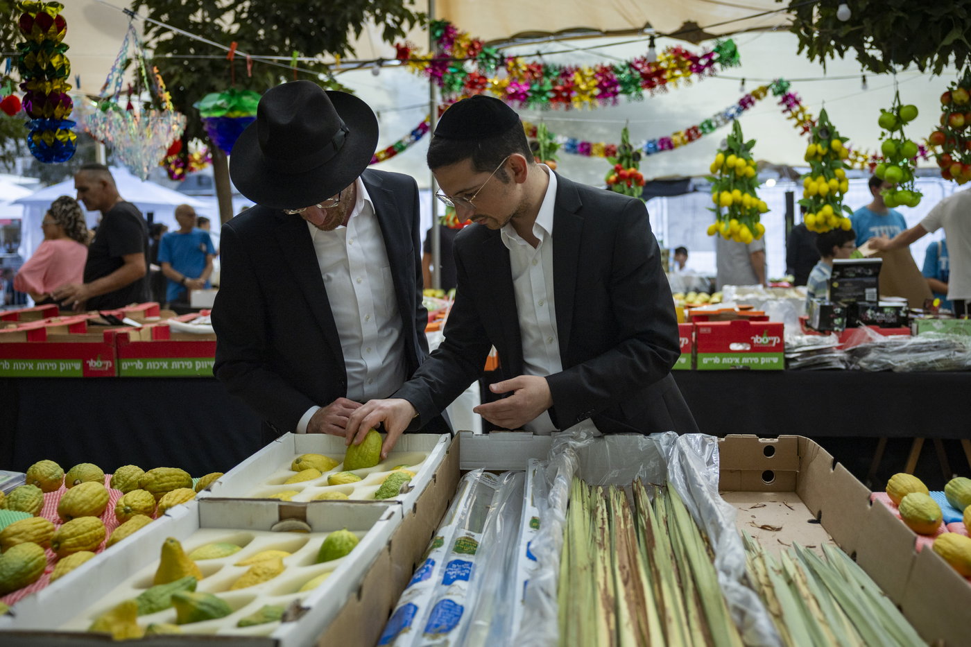 ארבעת המינים בשוק מחנה יהודה בירושלים