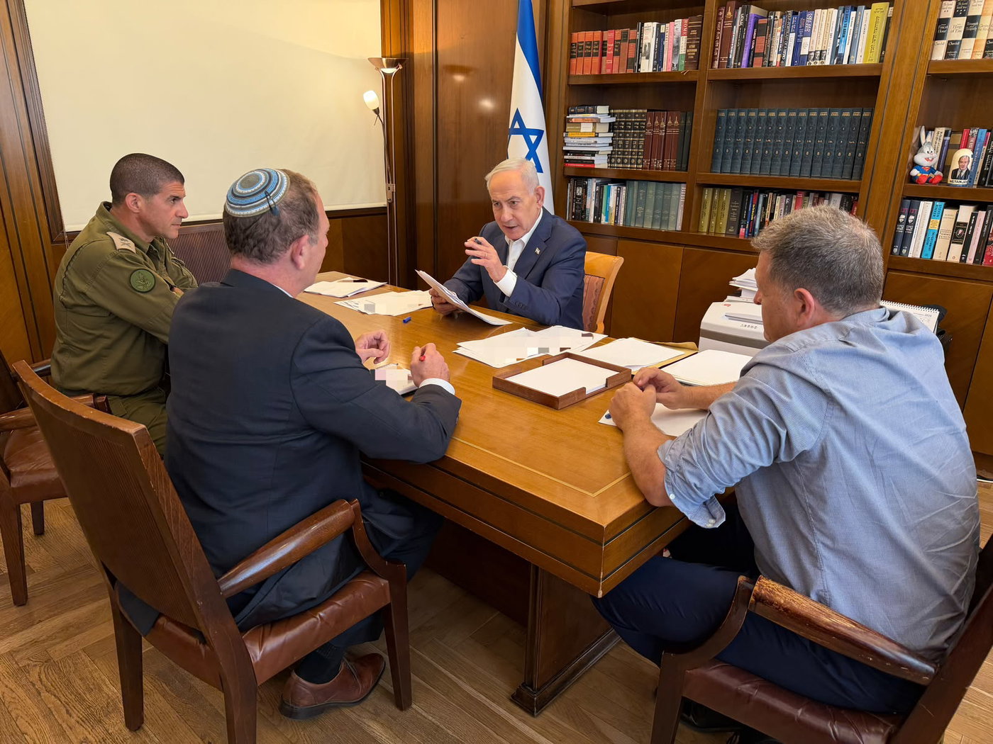 ראש הממשלה בנימין נתניהו בהכנה לקראת נאומו מחר בעצרת האו״ם