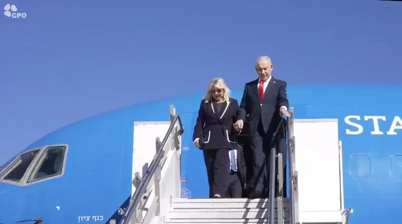 בלי הצהרות, ביקור בזק: כך התקבל נתניהו בנחיתה בניו יורק | צפו