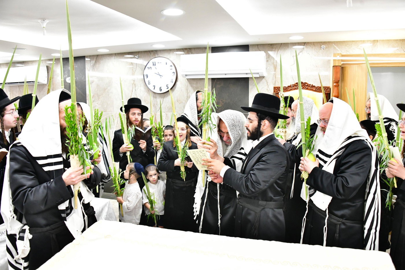 האדמו"ר מאלכסנדר בנטילת ארבעת המינים 