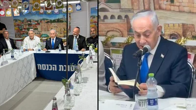 "שרשרת של ניסים": נתניהו תיאר את אירועי טיסת האימים בסוכת הכנסת | צפו