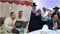 בכתיבת אותיות אצל משפחת אבקסיסובחברותא עם ראש העיר השנה בסוכה