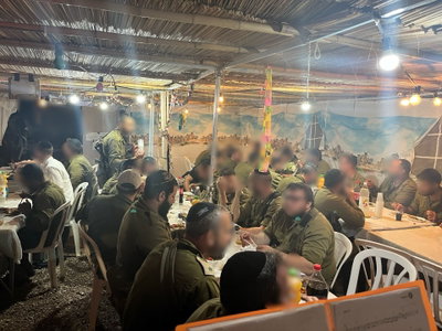 לוחמים חרדים בגבול בחג הסוכות