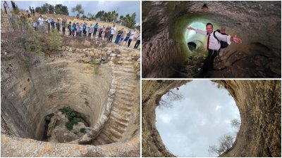 בדרך אל הבריכה אשר בגבעון: שיירה ממוגנת, ניקבה עתיקה ורימונים שאיש אינו קוטף