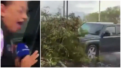 נדרסה לעיני הצופים: הדיווח מהסופה הקטלנית הסתיים בתיעוד מחריד