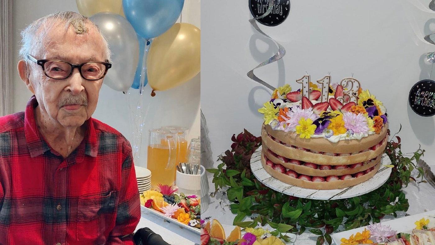 קן ויקס, האיש השני המבוגר בעולם, חוגג 113 שנה