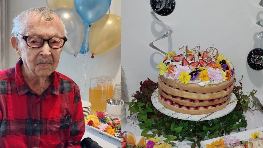 קן ויקס, האיש השני המבוגר בעולם, חוגג 113 שנה