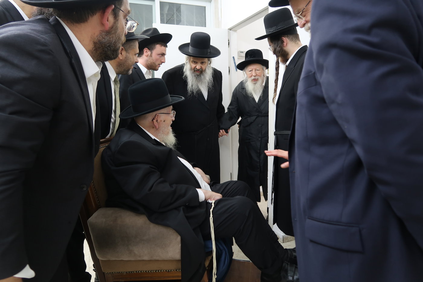 הגרמ"צ ברגמן בביקור אצל האדמו"ר מגור