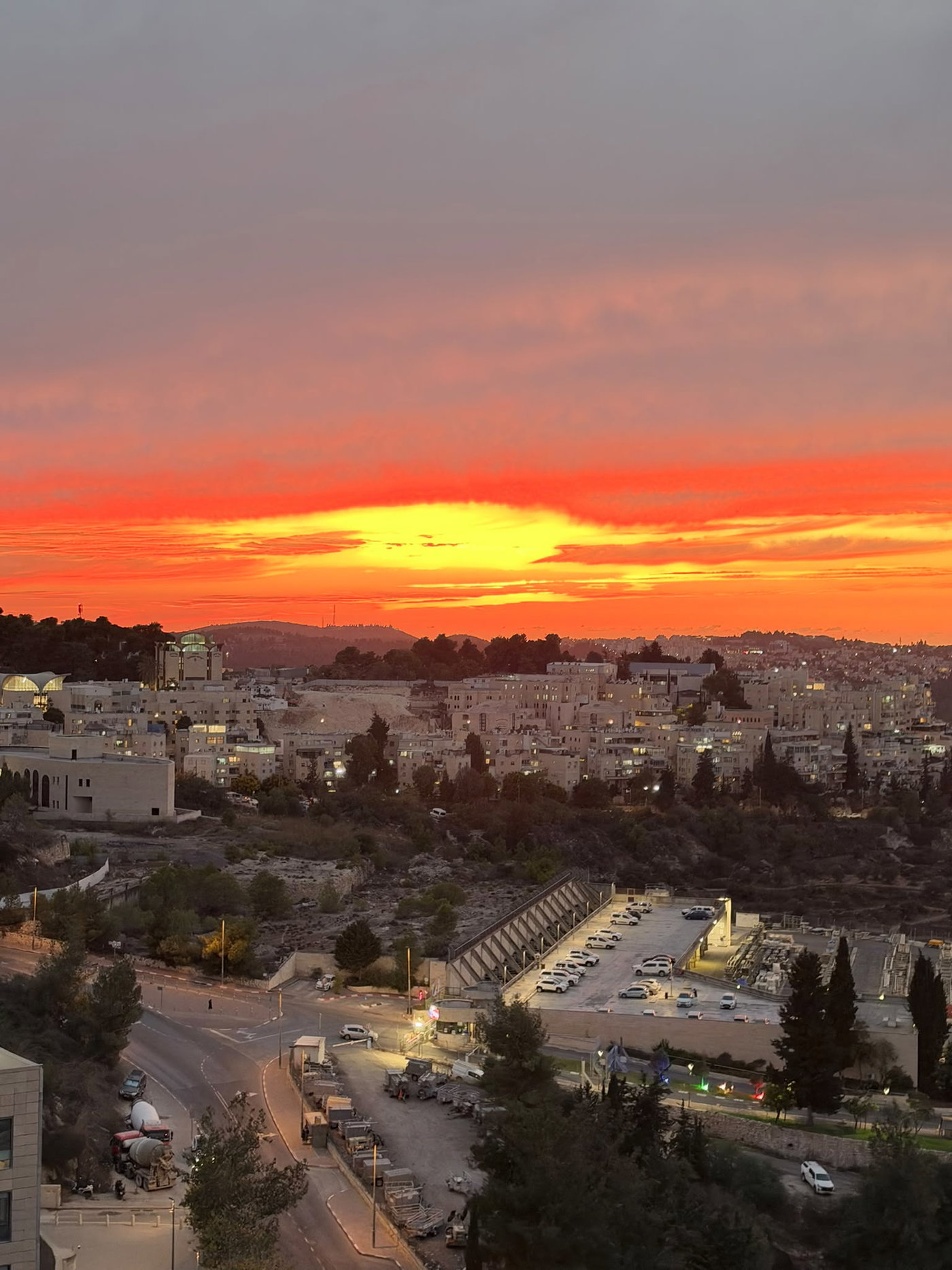 השקיעה הערב