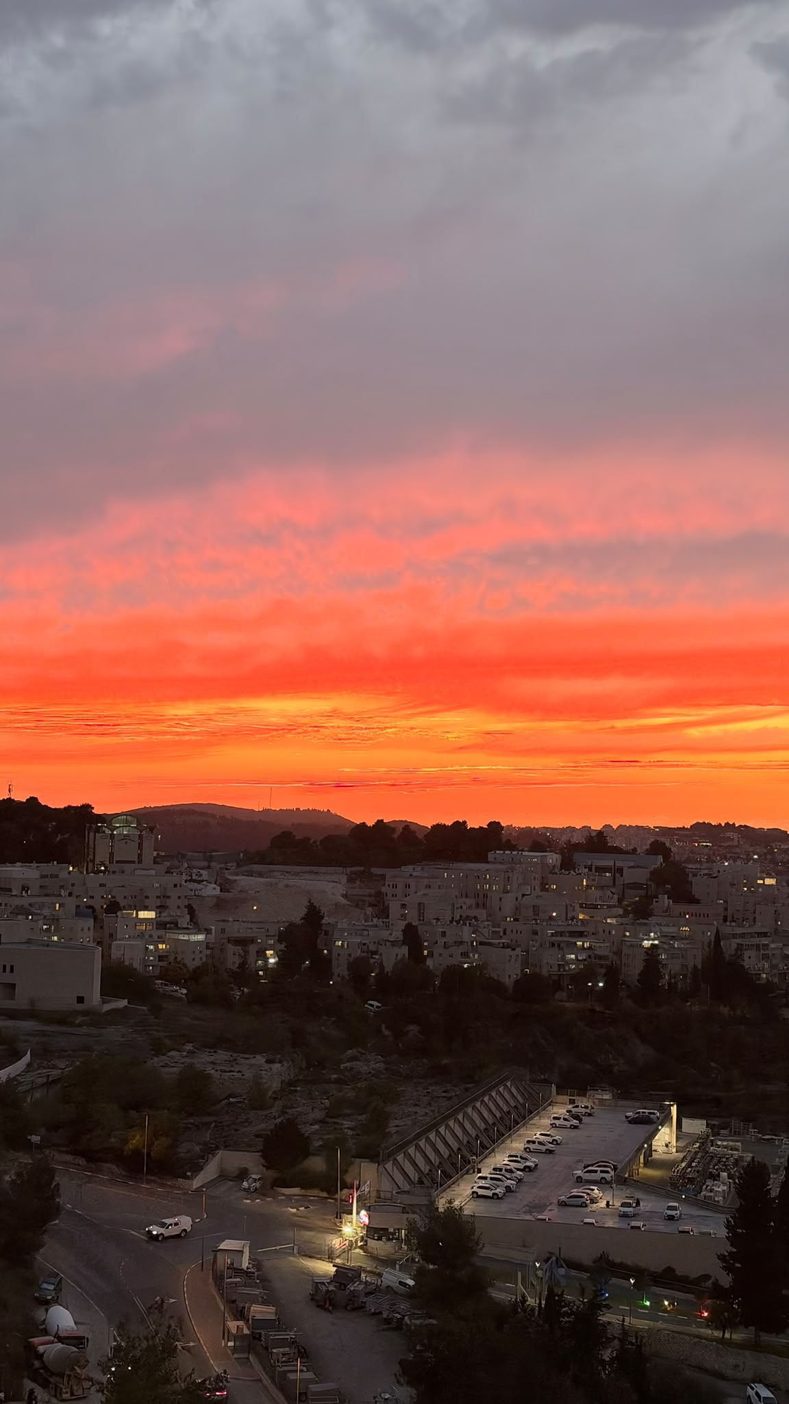 השקיעה הערב