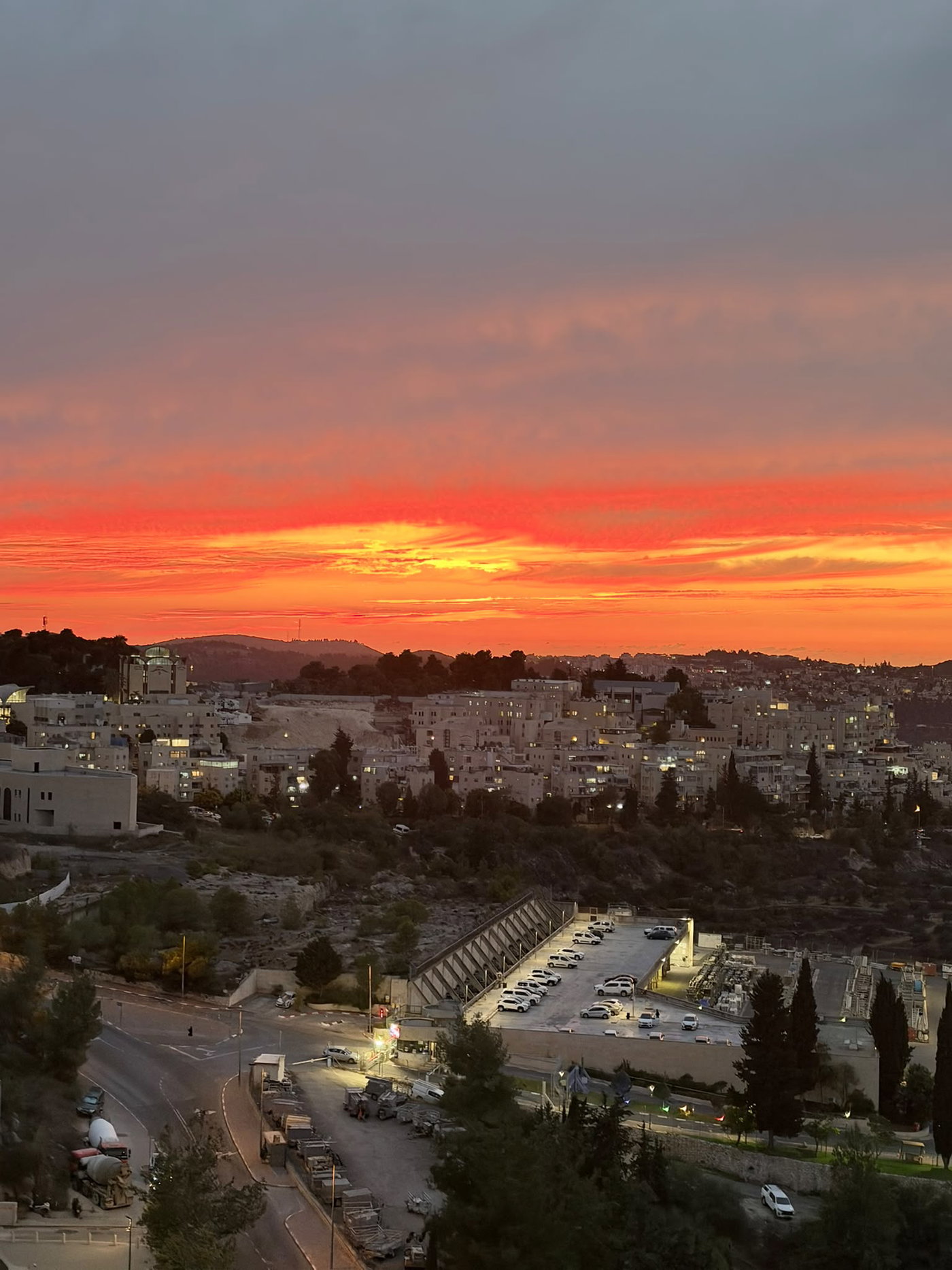 השקיעה הערב