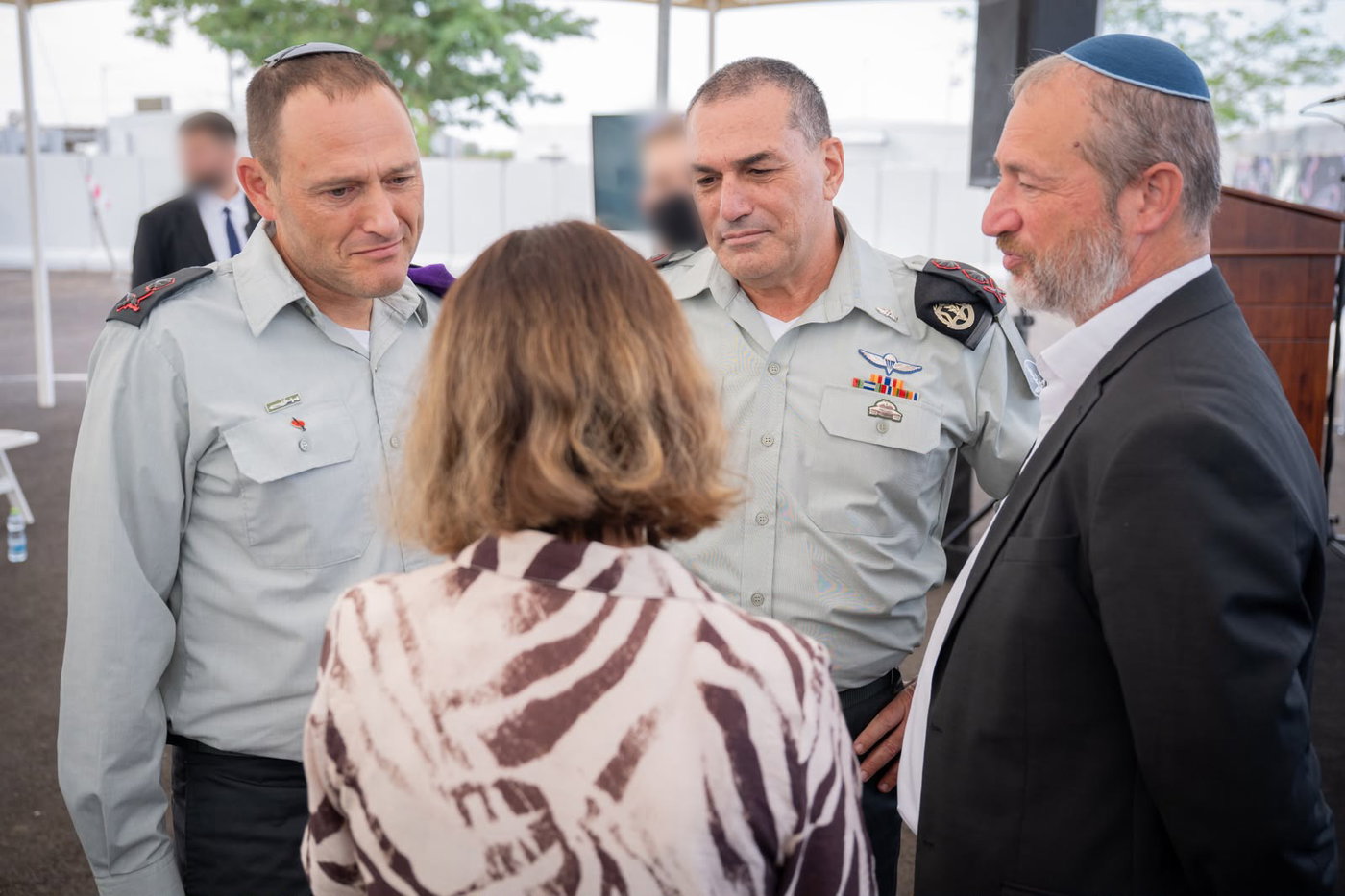 מעמד הזיכרון של פורום מטכ"ל בבסיס זיקים לציון שלוש שנים לטבח ה-7 באוקטובר