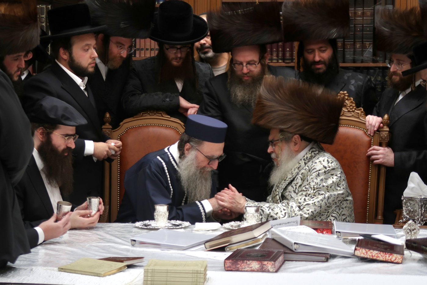 ביקורים בימי המועד בסוכתו של האדמו"ר מסאטמר