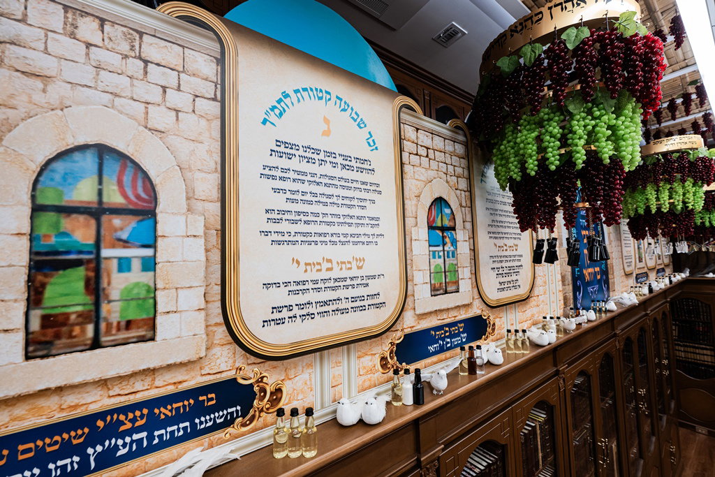 האדמו"ר מסאטמר מסכך סוכתו