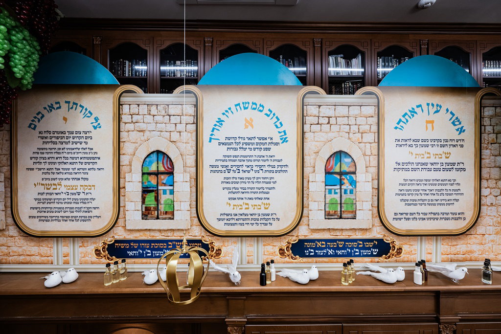 האדמו"ר מסאטמר מסכך סוכתו