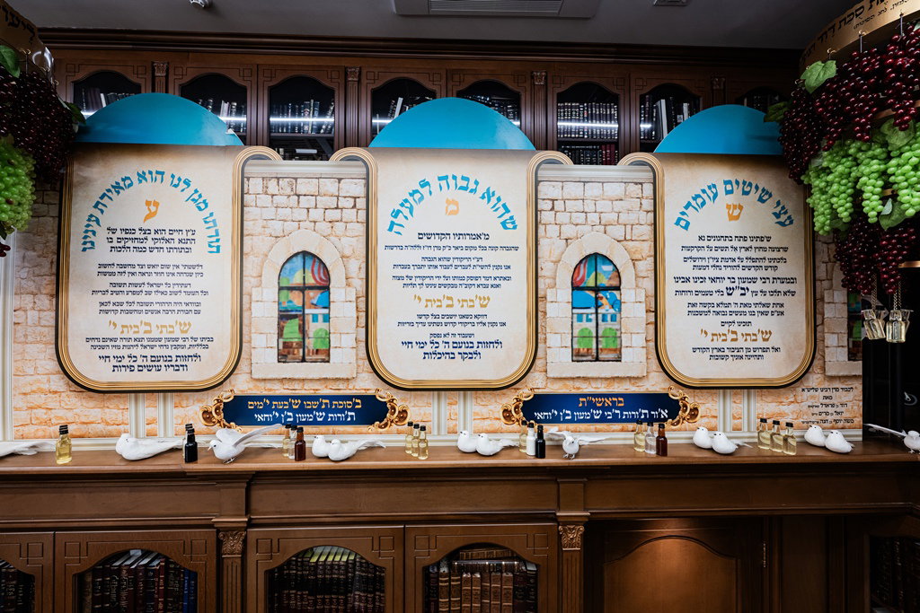 האדמו"ר מסאטמר מסכך סוכתו