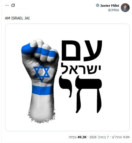 הציוץ של נשיא ארגנטינה, היום