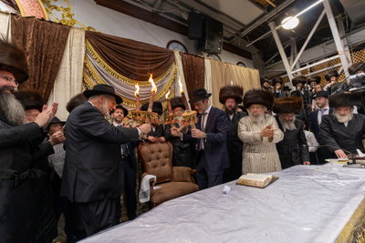 חג הסוכות בחצה"ק פינסק קרלין