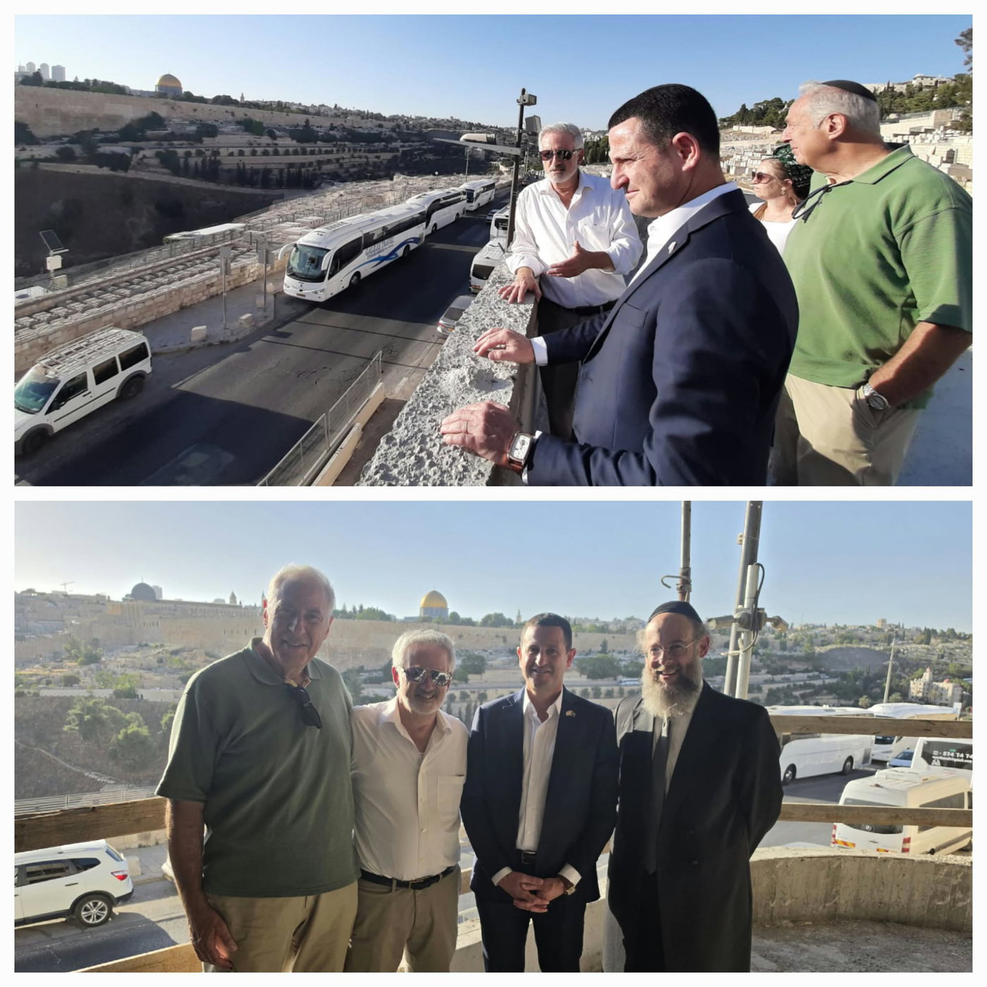 ח"כ אוהד טל בסיור בהר הזיתים יחד עם ראשי הוועד הבינלאומי להגנת הר הזיתים וחברי הוועד בישראל