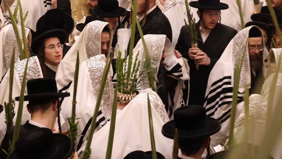 האדמו"ר מטאהש באמירת הושענות