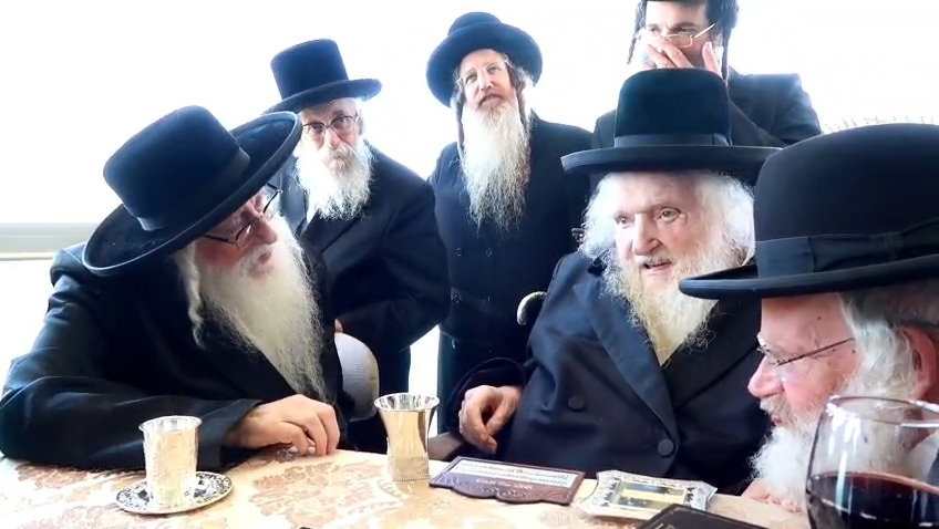 האדמו"ר מצאנז בביקור אצל הגר"מ שטרנבוך