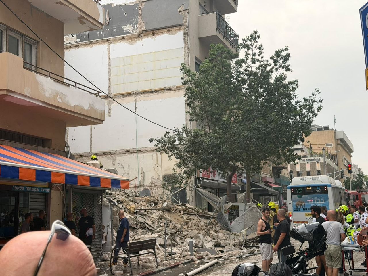 זירת הקריסה בתל אביב