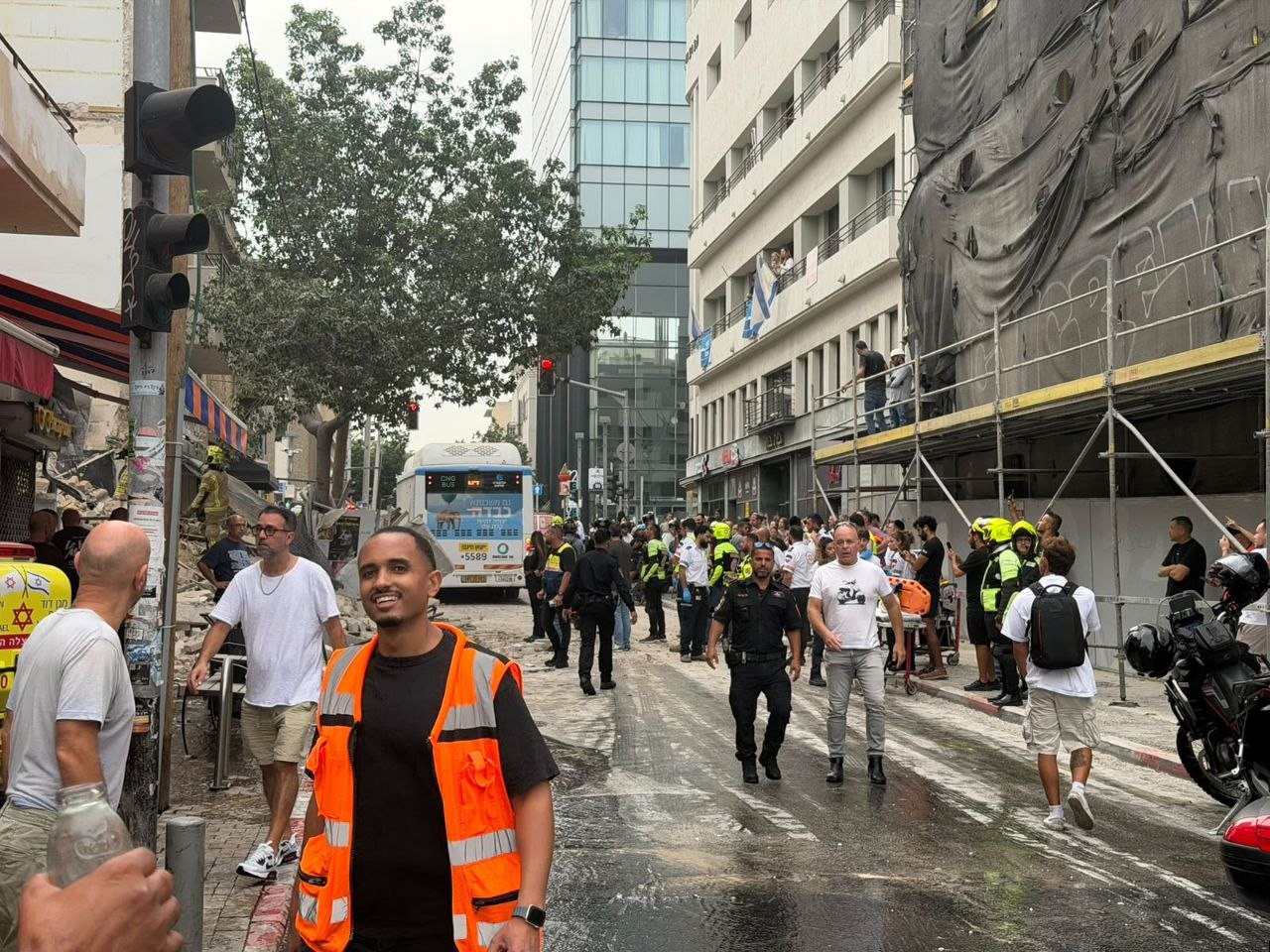 זירת הקריסה בתל אביב