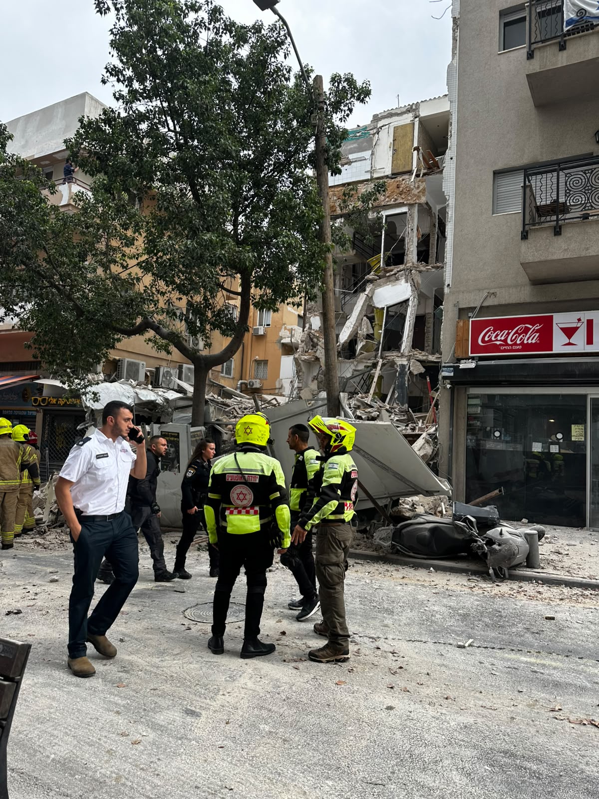 זירת הקריסה בתל אביב