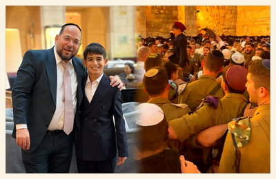ידידיה על הכתפיים ברחבת הכותל