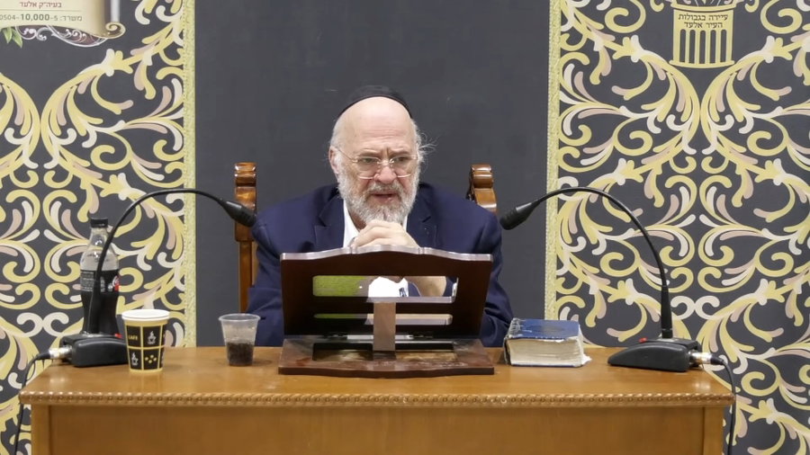 המגיד הליטאי הרב ברוך רוזנבלום בשיעור לפרשת לך לך