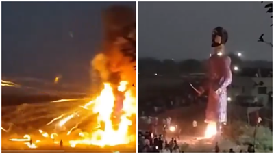 רגע מאסון: בובת ענק השיבה באש זיקוקים קטלנית על ההמונים