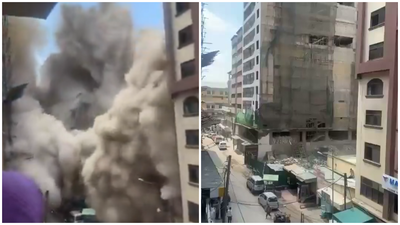 עשרות נמחצו למוות: בניין בן-16 קומות קרס לתוך עצמו