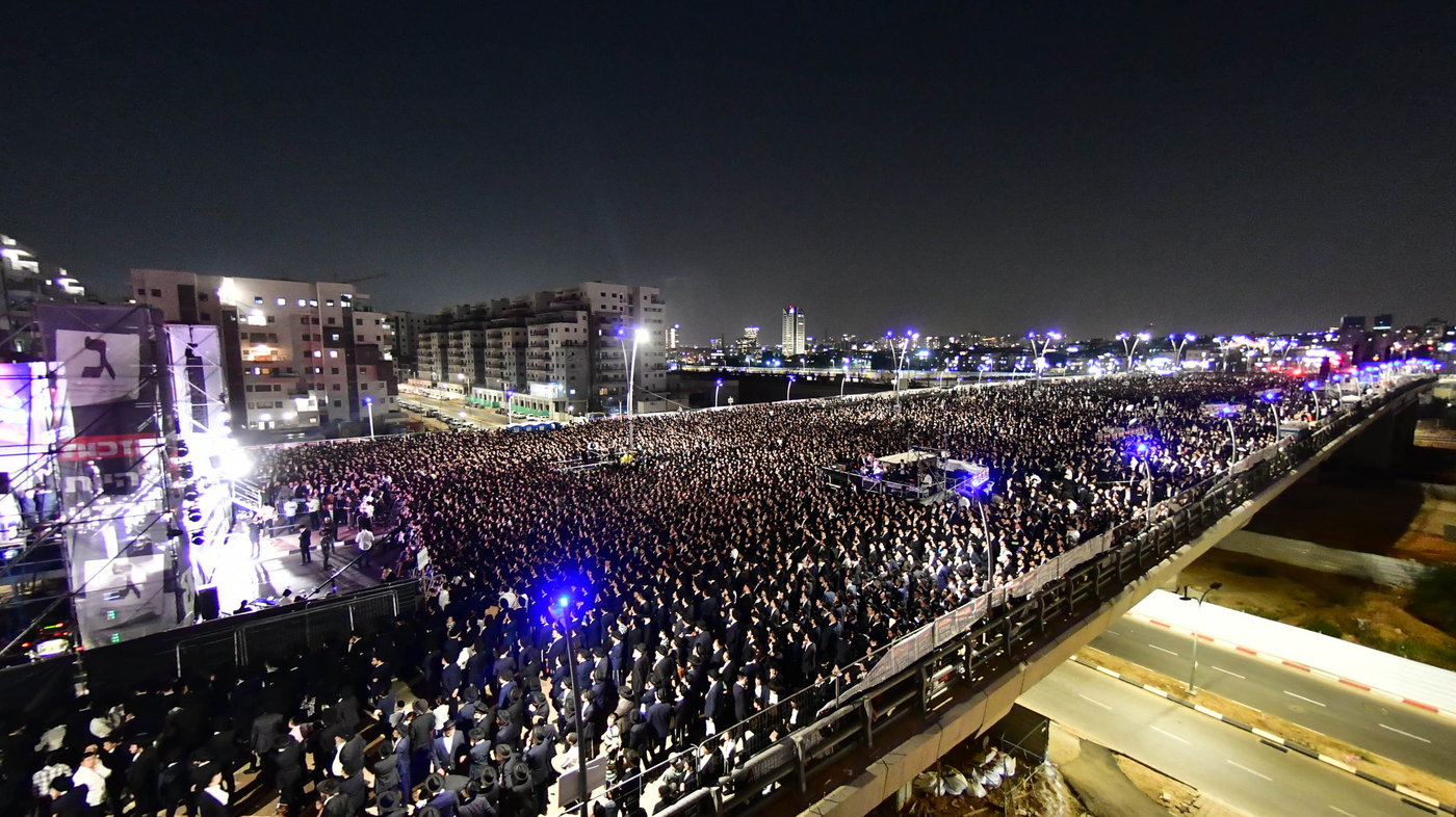 עצרת הרבבות לקראת הבחירות בבני ברק