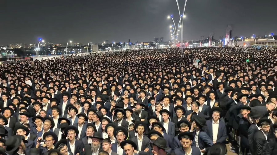 עצרת הרבבות לקראת הבחירות בבני ברק