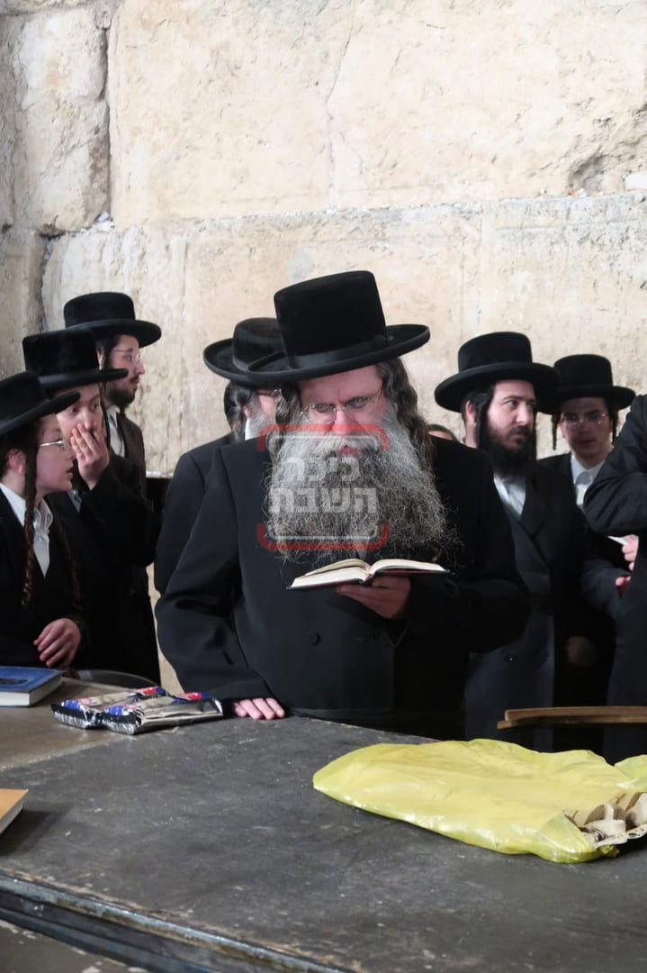 האדמו"ר מלעלוב ירושלים בכותל המערבי
