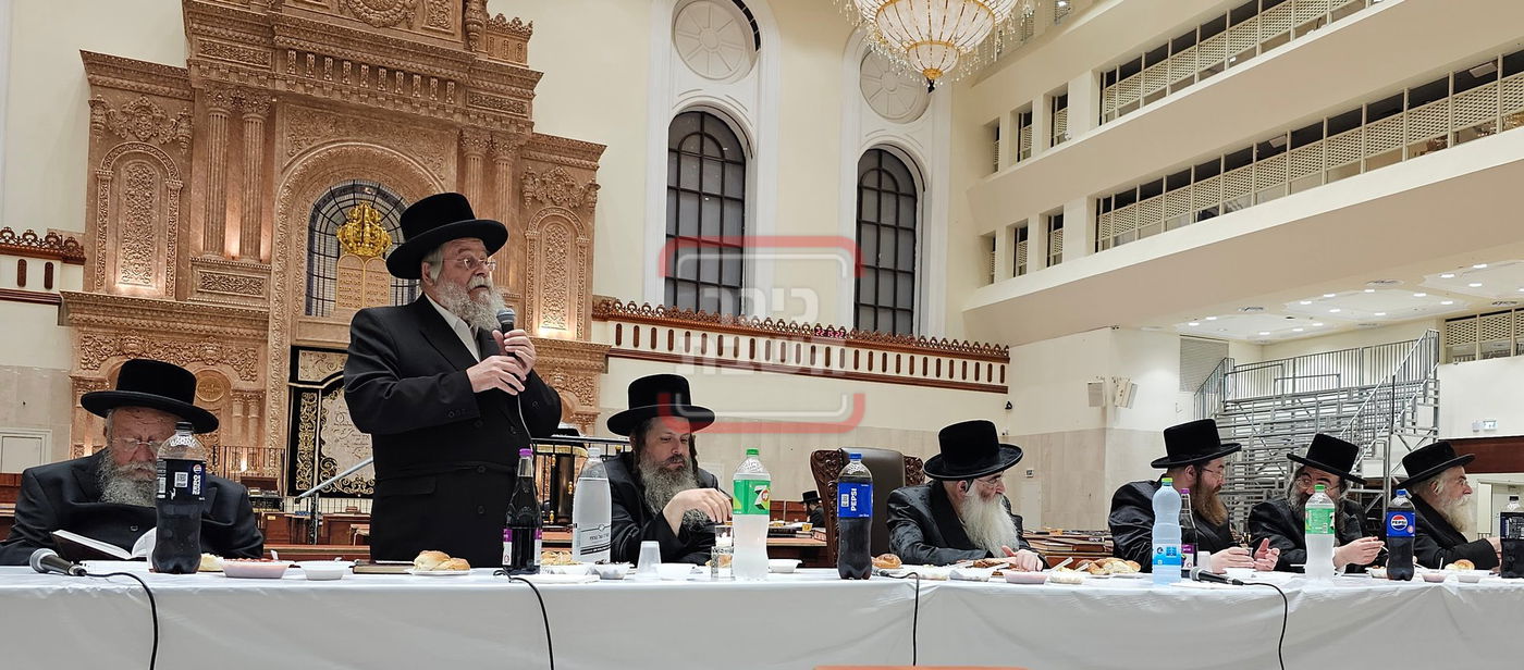 הרה"ג ר' יעקב ולצר מזכיר מועצת גדולי התורה נואם בסעודת ההילולא